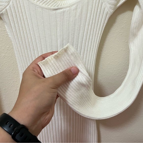 •FREE PEOPLE• Marnie Midi Dress Ribbed Knit Cut Out - Picture 8 of 8